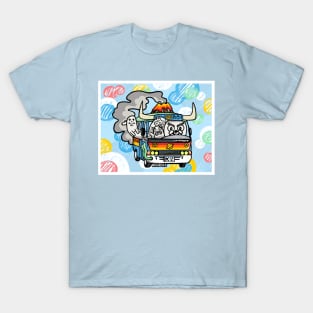 Blue Volcano Bus T-Shirt